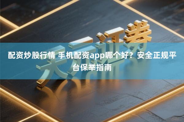 配资炒股行情 手机配资app哪个好?安全正规平台保举指南